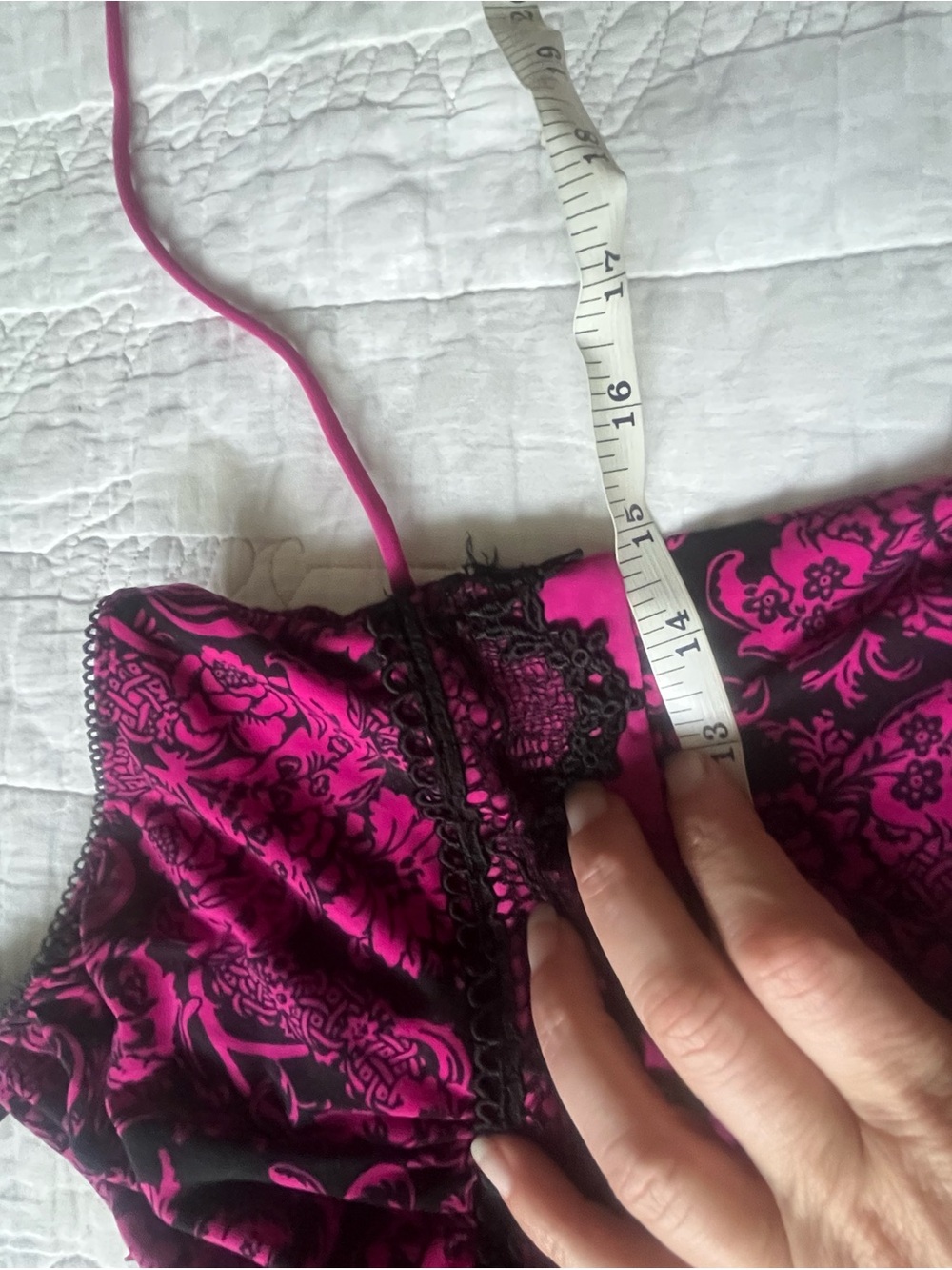 In Bloom Hot Pink and Black Slip - Picture 13 of 14
